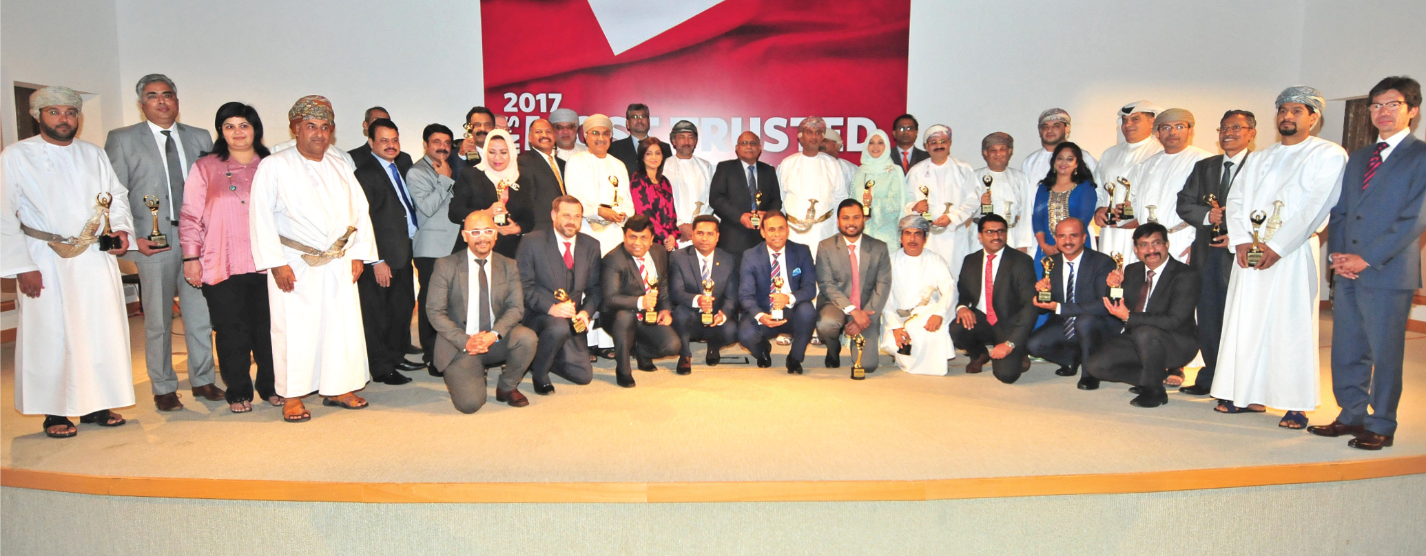 Winners of Oman's Most Trusted Brand Awards 2017